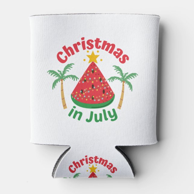 CHRISTMAS IN JULY CAN COOLER (Front)