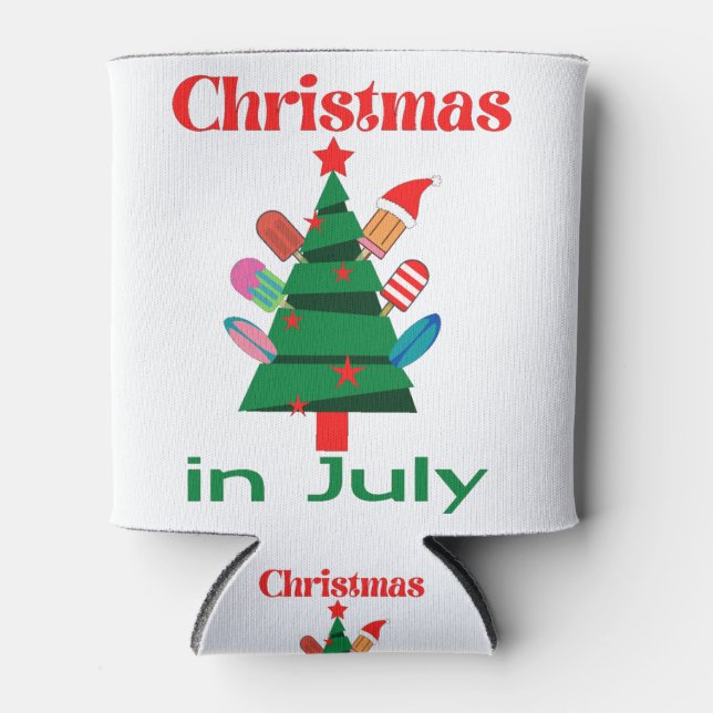 Christmas in july can cooler (Front)