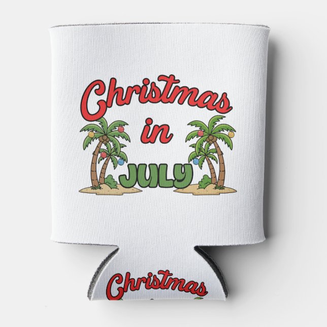 Christmas In July Can Cooler (Front)