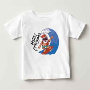 Christmas in July Card Classic Round Sticker Napki Baby T-Shirt
