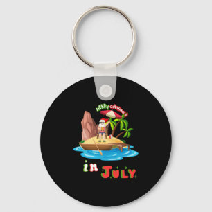 Christmas In July Christmas In July Sarcastic Sant Keychain