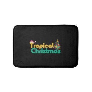 Christmas in July - Christmas Tropical Tree Bath Mat
