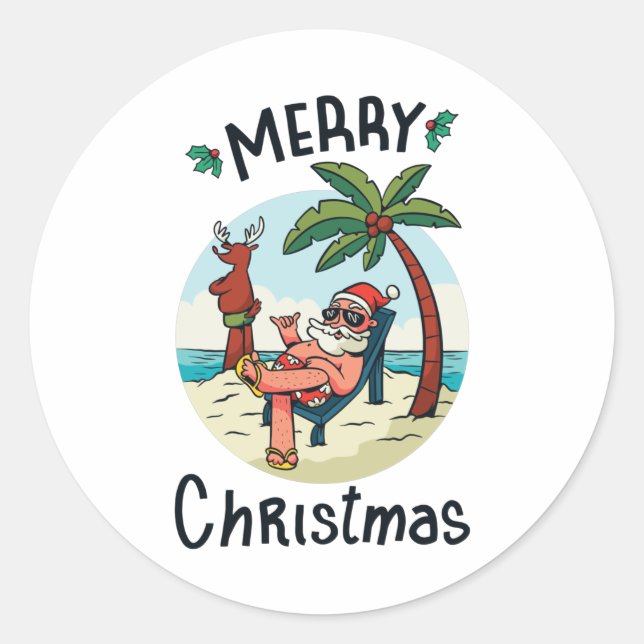 Christmas in July Classic Round Sticker (Front)