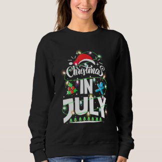 Christmas In July Colourful Xmas Tree Lights Hawai Sweatshirt