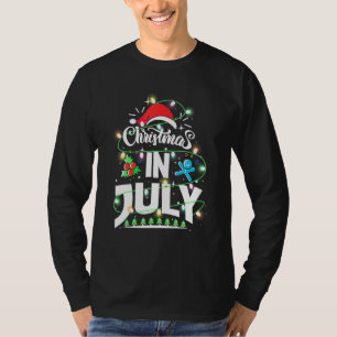 Christmas In July Colourful Xmas Tree Lights Hawai T-Shirt