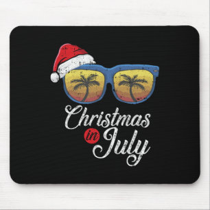 Christmas In July Cool Hawaiian Beach Summer Vacat Mouse Pad