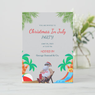 Christmas in July   Custom Company Name & Logo Invitation