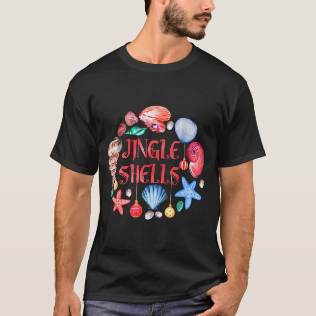 Christmas In July Cute Beach Santa Claus Jingle Sh T-Shirt (Front)