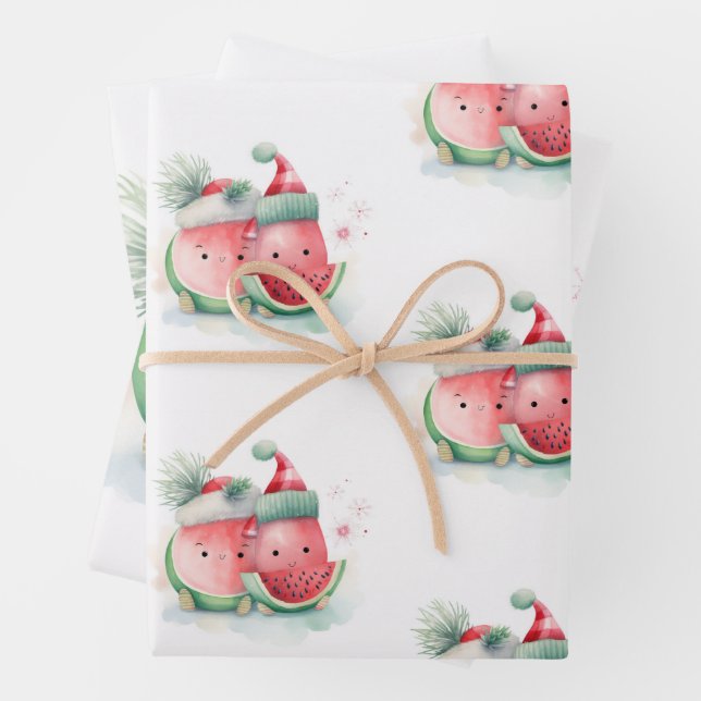 Christmas in July cute Wrapping Paper Sheet (In situ)