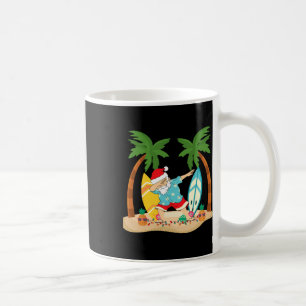 Christmas In July Dabbing Santa Tropical Beach Sur Coffee Mug