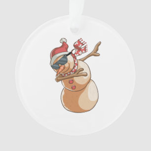 Christmas In July Dabbing Snowman Ornament