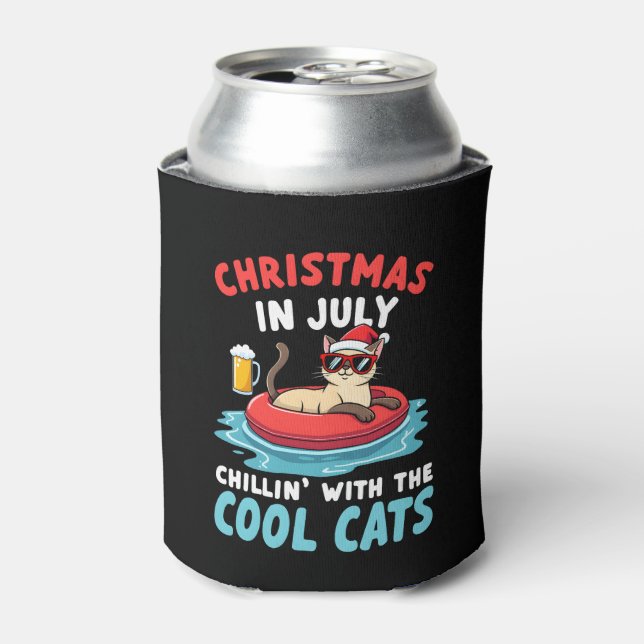 Christmas In July Daddy Mommy Chillin With The Sia Can Cooler (Can Front)