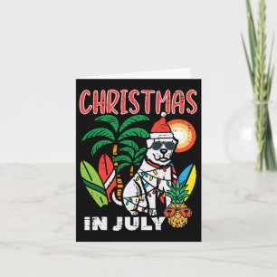 Christmas In July Dog Lover Beach Xmas Summer Men Card
