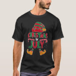 christmas in july elf beach summer funny christmas T-Shirt<br><div class="desc">christmas in july elf beach summer funny christmas in july</div>