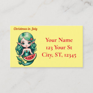 Christmas in July Elf  Mermaid Thunder_Cove  Business Card