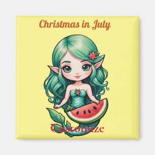 Christmas in July Elf  Mermaid Thunder_Cove  Magnet