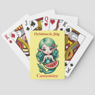 Christmas in July Elf Mermaid Thunder_Cove Playing Cards