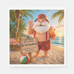 Christmas in July Family BBQ Napkin
