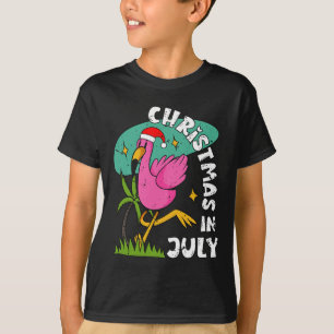 Christmas In July Flamingo Cute Beach Summer Chris T-Shirt