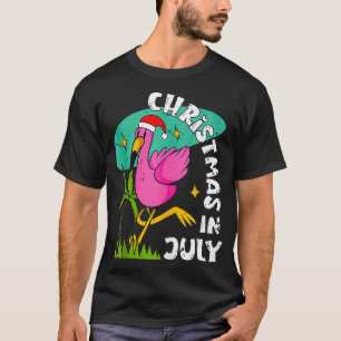 Christmas In July Flamingo Cute Beach Summer Chris T-Shirt