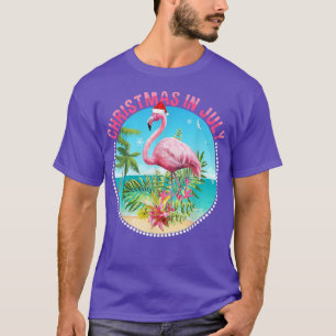Christmas In July Flamingo In Santa Hat Kids Toddl T-Shirt