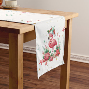 Christmas in July Flamingo Long Table Runner