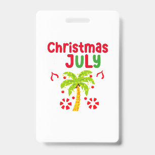 Christmas In July Flip Flop Funny Summer Xmas Men  Badge