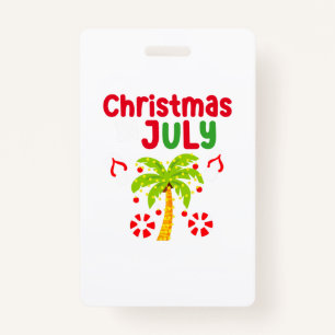 Christmas In July Flip Flop Funny Summer Xmas Men  Badge