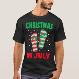 Christmas in July Flip Flops Beach Summer Kids To T-Shirt