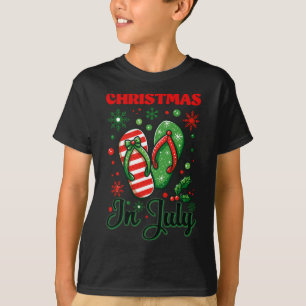 Christmas In July Flip Flops Xmas Flip Flops Summe T-Shirt
