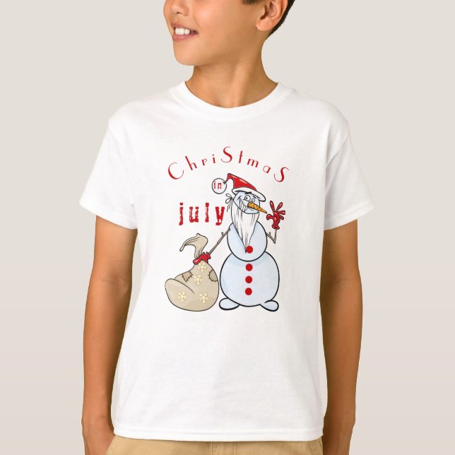 Christmas In July Frosty’s July Bloom Bag T-Shirt (Front)