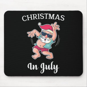 Christmas In July Funny Dancing Santa Fun Dance Mouse Pad