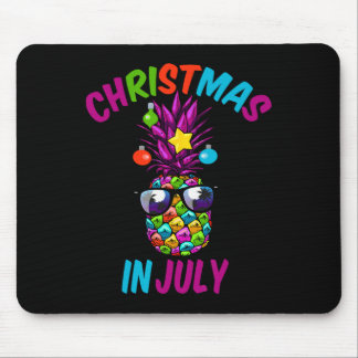 Christmas In July Funny Pineapple Summer Xmas Gift Mouse Pad