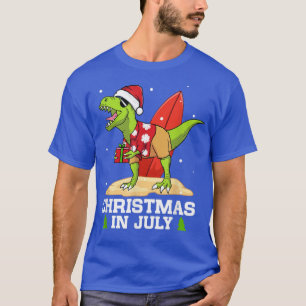 Christmas In July Funny Santa TRe Summer Vacation  T-Shirt