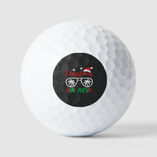 Christmas in July Funny Xmas Santa Vacation Summer Golf Balls