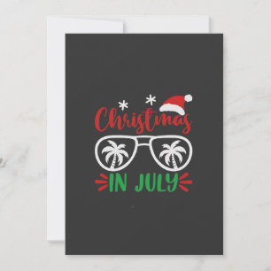 Christmas in July Funny Xmas Santa Vacation Summer Invitation