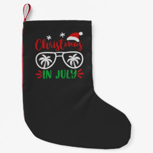 Christmas in July Funny Xmas Santa Vacation Summer Small Christmas Stocking