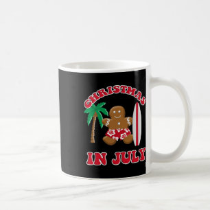 Christmas In July Gingerbread Cookie Surfing Coffee Mug