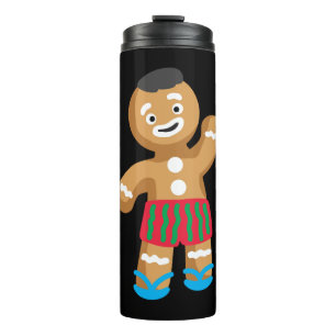 Christmas In July Gingerbread Man Bathsuit Thermal Tumbler
