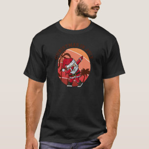 Christmas In July Hawaiian Dabbing Santa Christmas T-Shirt