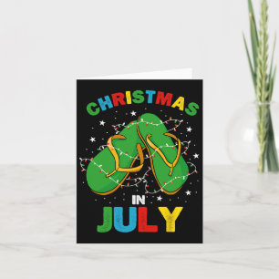 Christmas In July Hawaiian Family Summer Vacation Card