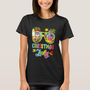 Christmas In July Hawaiian Family Summer Vacation  T-Shirt