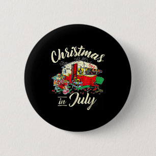 Christmas In July Hipe Rv Camng Camng Lover  2 Inch Round Button