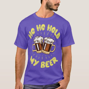 Christmas In July Hipster Santa Ho Ho Hold My Beer T-Shirt