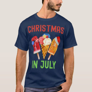 Christmas In July Ice Cream Summer Hawaiian Christ T-Shirt