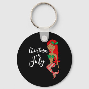 Christmas In July Mermaid Keychain