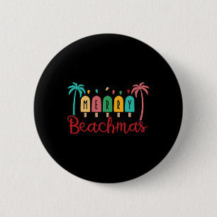 Christmas In July Merry Beachmas Summer Vacation  2 Inch Round Button
