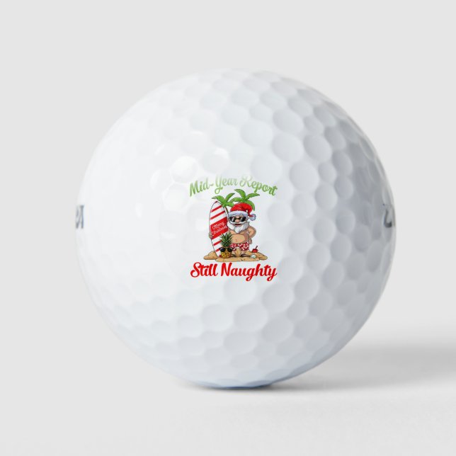 Christmas In July - Mid Year Report Still Naughty Golf Balls (Front)