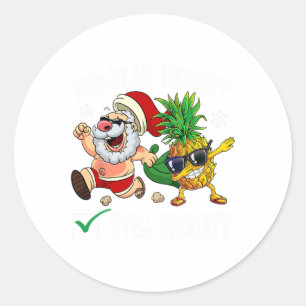 christmas in july mid year report still naughty sa classic round sticker