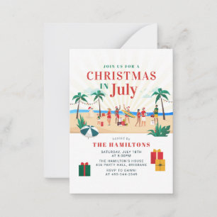 Christmas in July Modern Family Summer Party Card